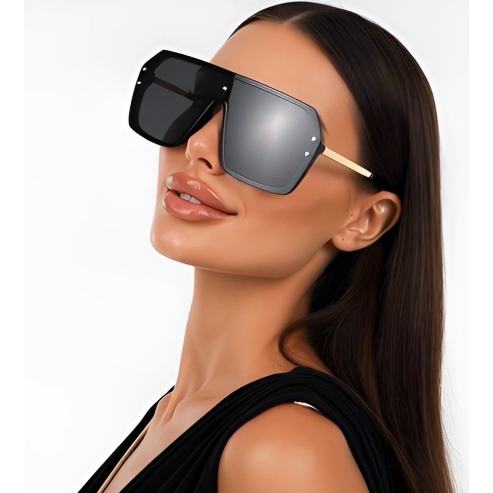 Trendy Sunglasses Shield Square Street Wear UV400 Protection New Elegant Beach‎